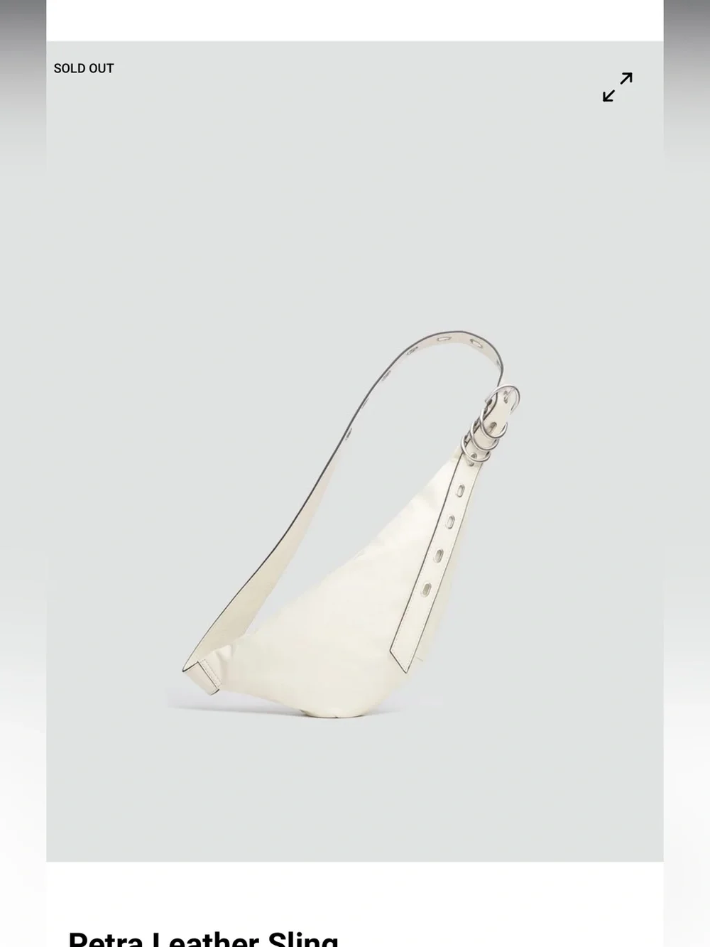 Rag & Bone Petra Leather Sling Bag in Cream Minimalist Luxe
